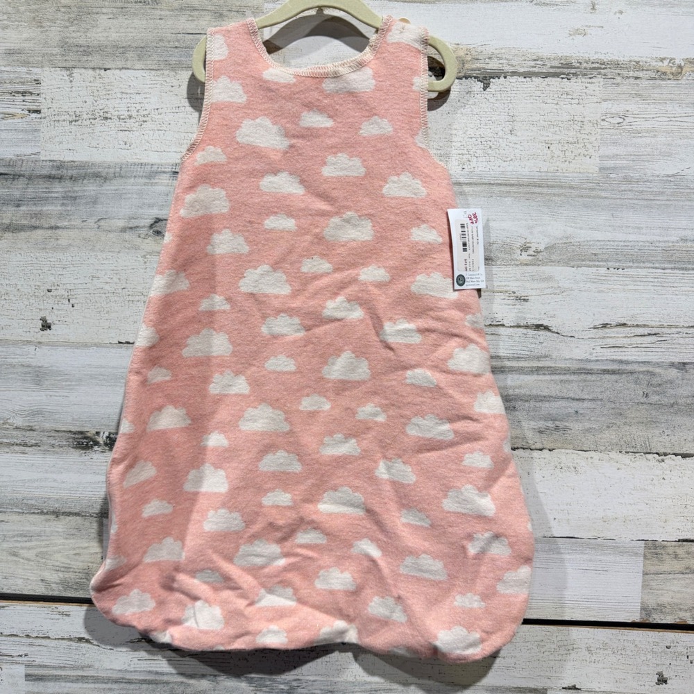 David Fussenegger Sleep Sack Girls 0-12M Pink Cloud Flannel Sleepy NWT
